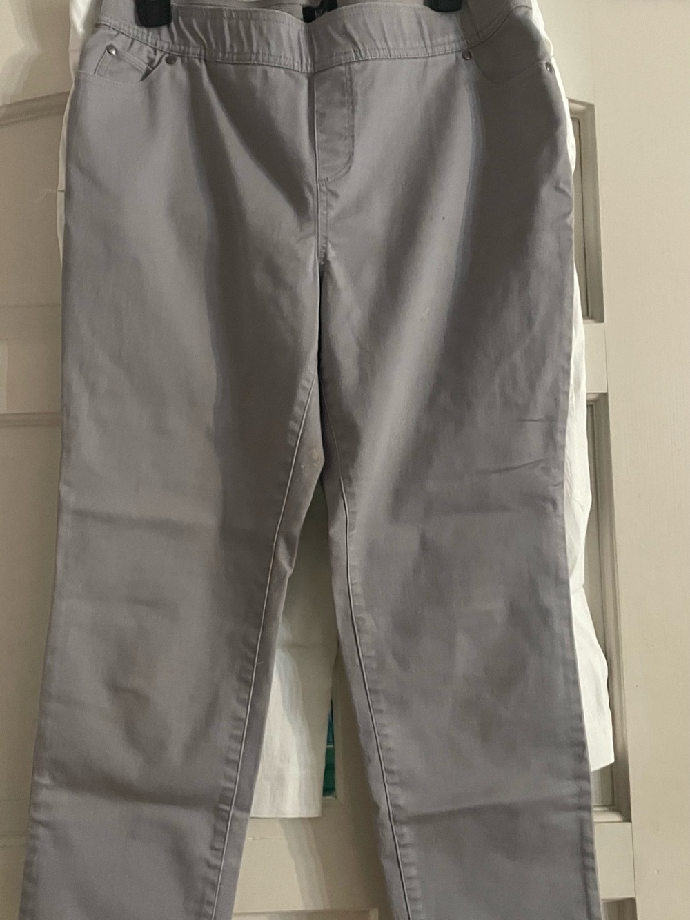 Kim Rogers Light Gray Chinos for Women